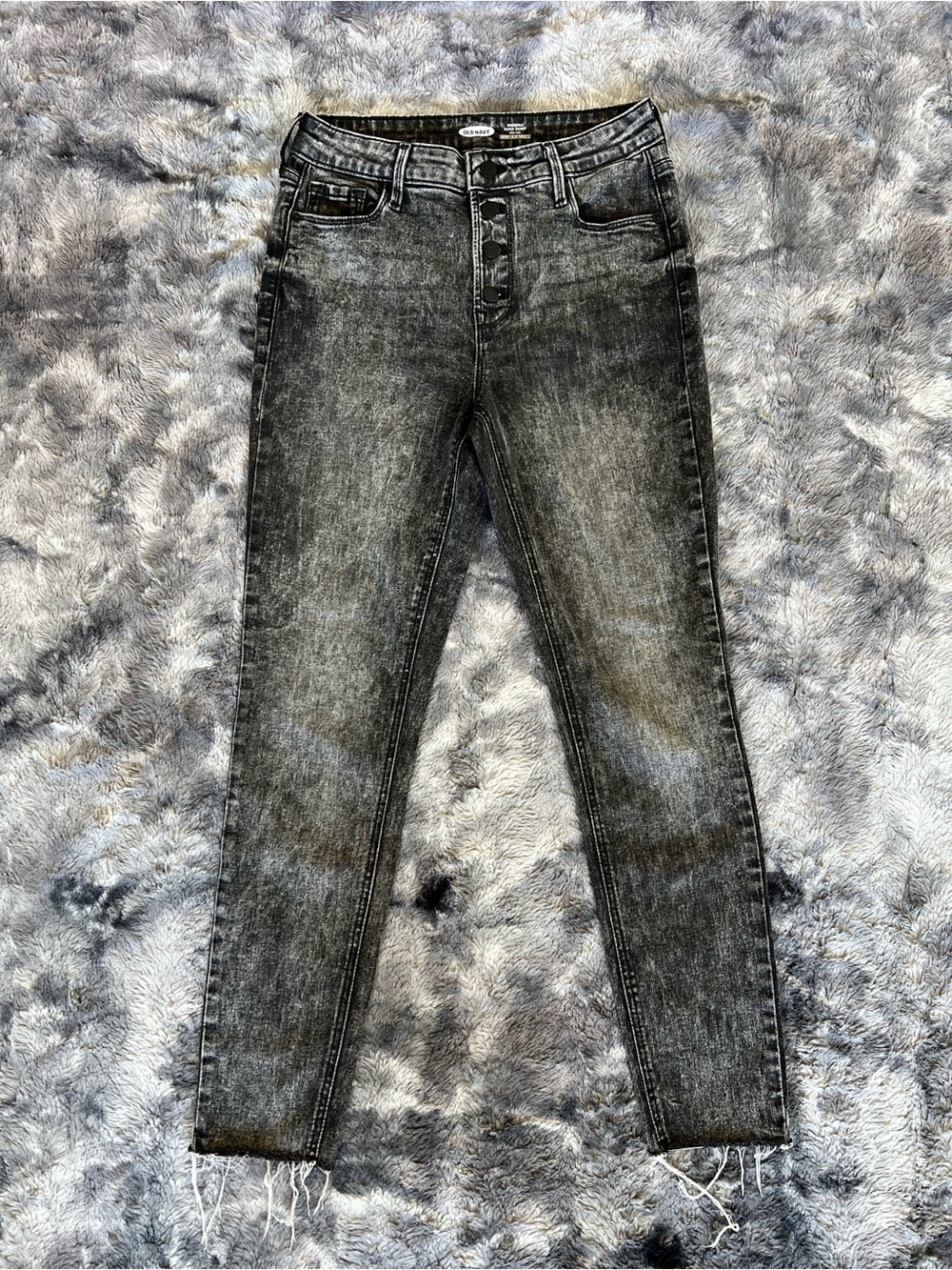 Old Navy Washed Black High-Rise Skinny Jeans